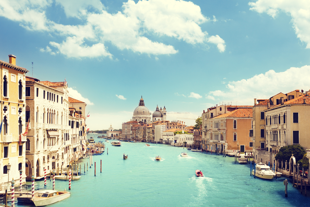 Grand Canal and Basilica Santa Maria della Salute, Venice, Italy-1