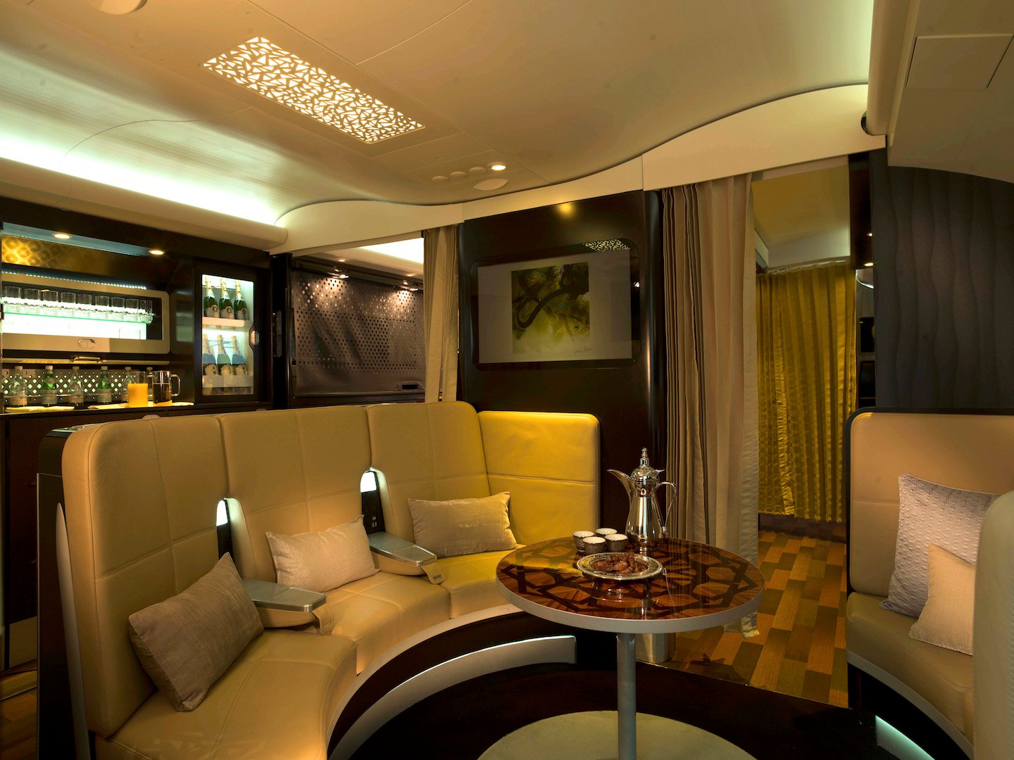 Etihad Airways onboard lounge