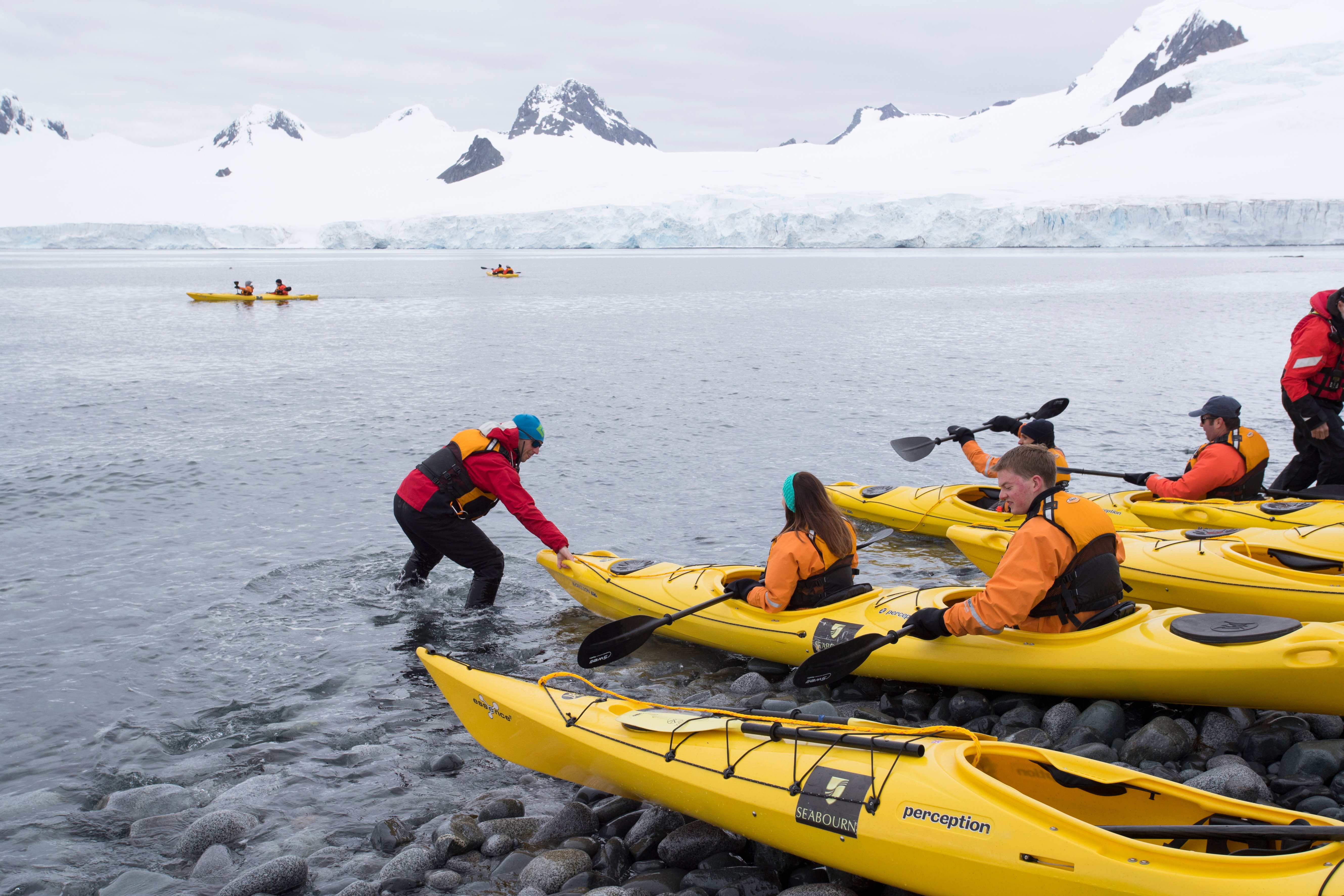 SBN-RSAY17-Kayaking Demonstration with Crew at Half Moon Island-Antarctica